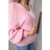 Dámský růžový svetr MADE IN ITALY