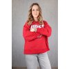 Dámská červená mikina s nápisem TAKKO