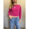 Dámská malinová crop mikina NIKE