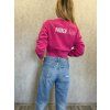 Dámská malinová crop mikina NIKE