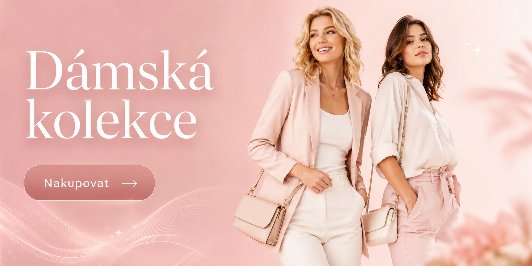 Dámská kolekce – elegantní dámské oblečení v jemných pastelových tónech