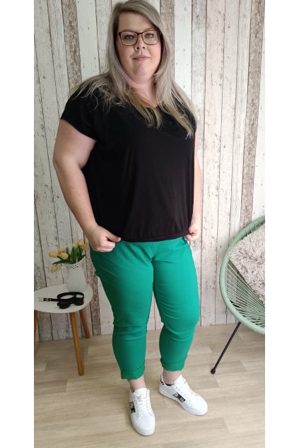 Volnočasové kalhoty Regína, zelené