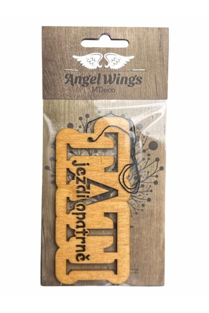 drevena vune 17x8cm angel wings napis tati jezdi opatrne 1737126988