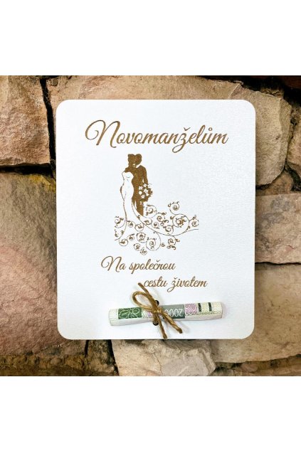 drevena cedulka 14x165cm na penize novomanzelum 1655298652