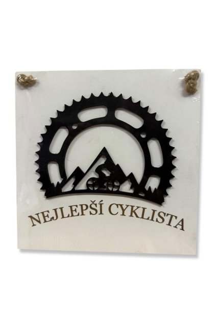 drevena cedulka 22x22cm nejlepsi cyklista kolo 1706024789