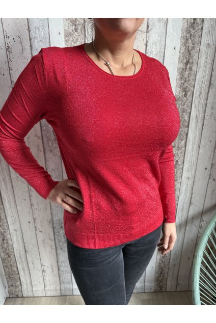 Úpletový svetřík Julia, lesk, větší velikost