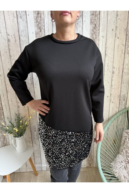 Mikina s flitry Ina, UNI 40-44, různé barvy