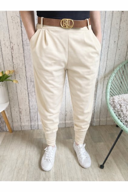 Dámské kalhoty RL, krémové, UNI vel. 38-44