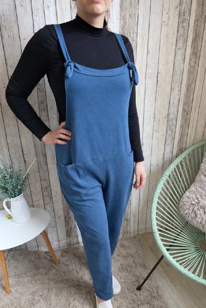 Tepláky s laclem Terez, modrá, UNI 38-46