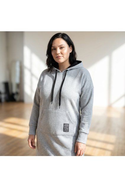 Maxi mikina Inside, šedá, UNI 44-50