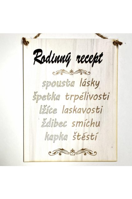 drevena cedulka 21x28cm rodinny recept 1617544532