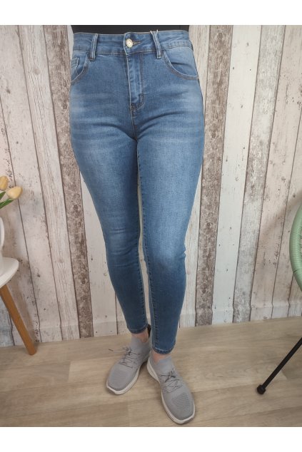 Jeans Push-up, klasik modrá, velké velikosti