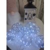 Vánoční světelný závěs s 8 zářivými koulemi z mikro řetězu, 3m, 156 LED