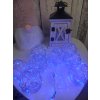 Vánoční světelný závěs s 8 zářivými koulemi z mikro řetězu, 3m, 156 LED