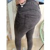 Jeans Push-up, tmavě šedé - větší velikosti
