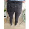 Jeans Push-up, tmavě šedé - větší velikosti