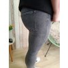 Jeans Tea, šedé - větší velikosti