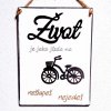 drevena cedule zivot je jako jizda 27x20 cm 1640019903