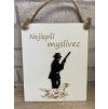 Dřevěná Cedule 17x21cm - Nejlepší Myslivec