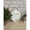 Dřevěná cedule oválná 22cmx28cm - Tady bydlí...