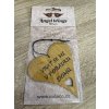 Dřevěná vůně 17x8cm angel wings - Srdíčko vrať se mi v pořádku