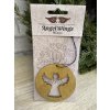 Dřevěná vůně 17x8cm angel wings - Andílek v kolečku