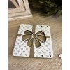 Dřevěná krabička na peníze 10x10 cm - Mašle srdce