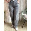 Tmavě šedé široké jeans, větší velikosti