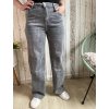 Tmavě šedé široké jeans, větší velikosti