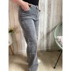 Tmavě šedé široké jeans, větší velikosti