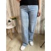 Světle modré široké jeans, větší velikosti