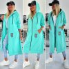 Dlouhá maxi mikina Stella, mint / hořčice