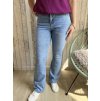 Světle modré zvonové jeans, větší velikosti