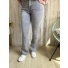 Světle šedé zvonové jeans, větší velikosti