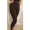 Leginy s vysokým pasem "bambusky"  tmavě hnědá