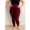 Leginy s vysokým pasem "bambusky"  bordó