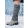 Hřejivé návleky na nohy, pro širší lýtko