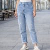 Jeans Mom Fit,  světle modré, Trendy