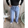 Široké jeans na gumu,  světle modré