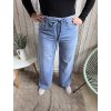 Široké jeans na gumu,  světle modré