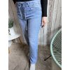 Široké jeans na gumu,  světle modré