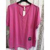 Oversize triko Timea, V výstřih, UNI 46-52, různé barvy