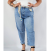 Dámské jeansy M’Sara Plus Size – světle modrý denim