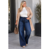 Široké jeans Wide  Leg,  tmavě modré