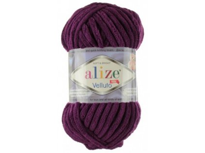 Pletací příze Alize Velluto 111 - fialová