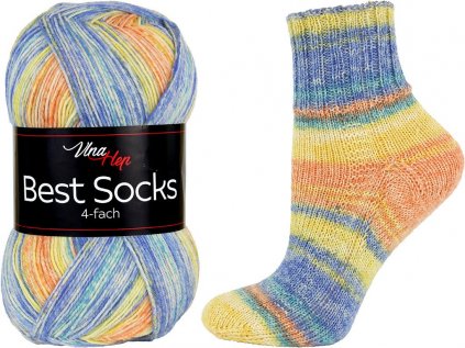 Pletací příze ponožková Best Socks 4-fach 7340