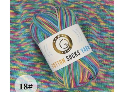 Pletací příze Cotton Sokcs 018