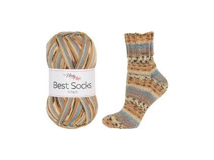Pletací příze ponožková Best Socks 4-fach 7381