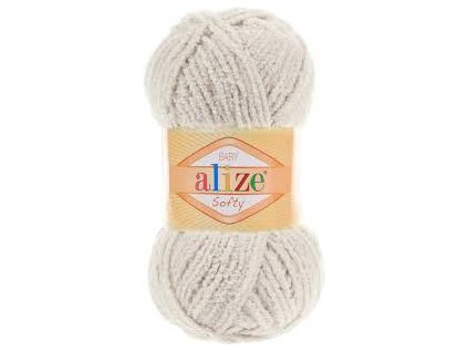 pletací příze Alize Softy 599 - bílá káva