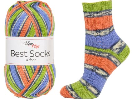 Pletací příze ponožková Best Socks 4-fach 7383